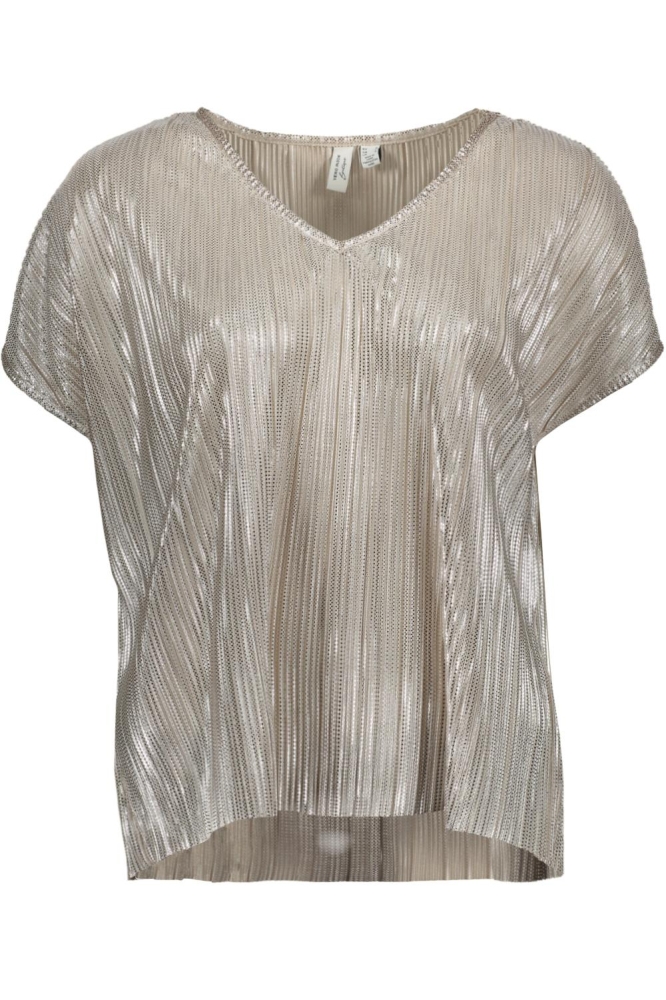 VMDUVI S/S V-NECK TOP JRS BTQ GA NL 10334193 SILVER COLOUR